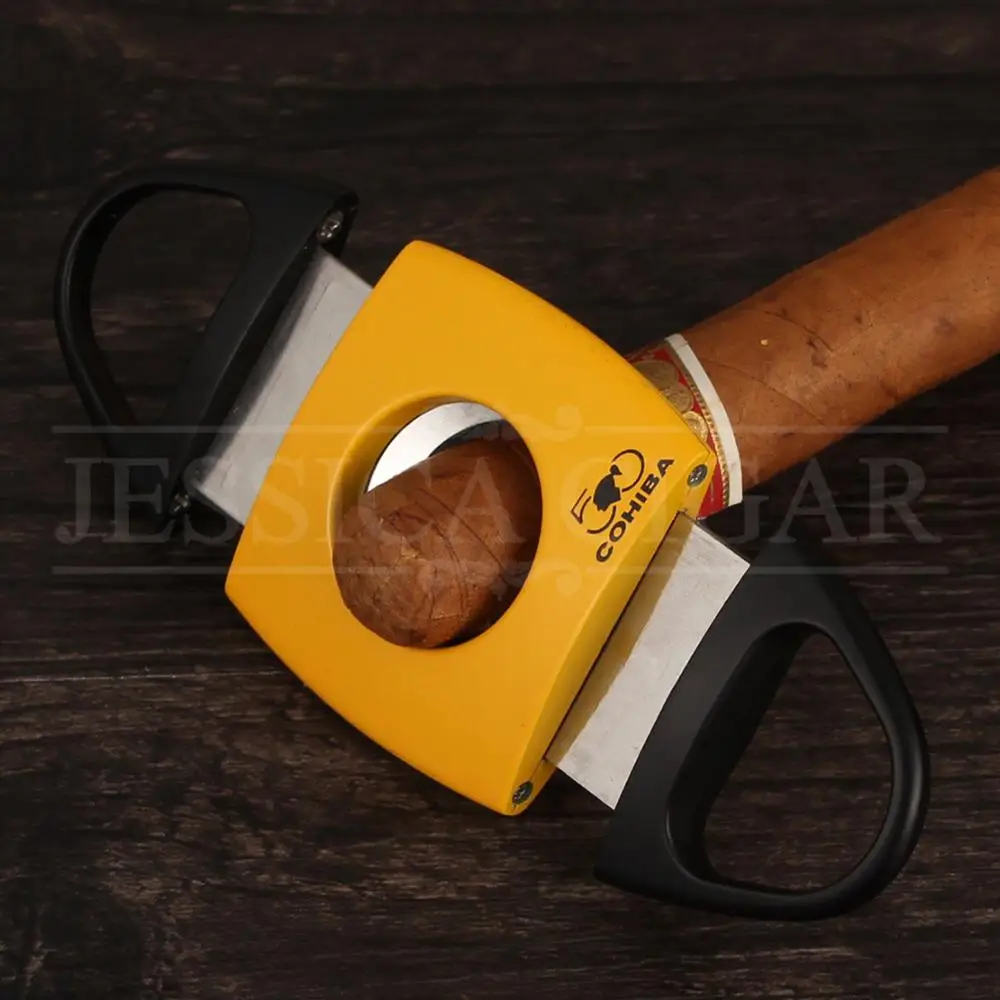

COHIBA Torch Lighter Windproof 3 Jet Flame Cigar Lighter Gas Metal Cigars Cutter Sharp Pocket Luxury Cigar Set W/ Cigars Punch