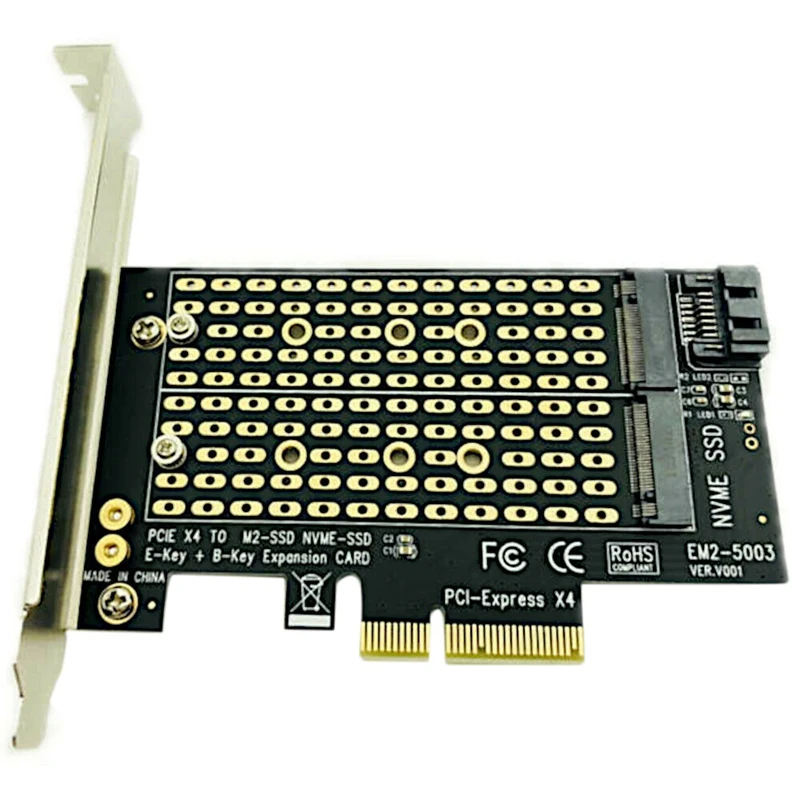 Адаптер Pcie для M2/M.2 M.2 Ngff настольных ПК X4 X8 X16 Nvme Sata Dual Ssd Pci Express Adapter Card|Чистящие