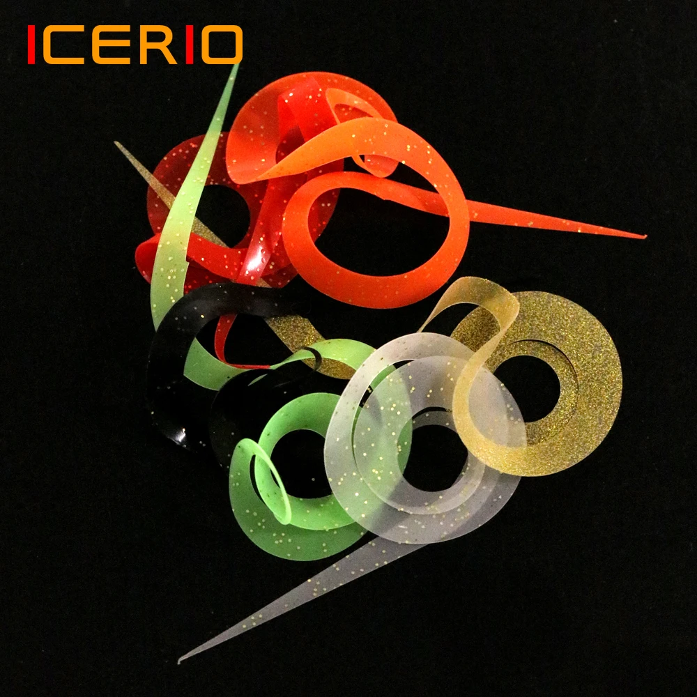 ICERIO يطير ربط المواد سيليكون التنانير غاسل السحر المقطورات المتكاملة سبينيربيت بوزبيت المطاط تهزهز السحر