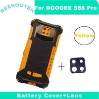 original for doogee s88 pro battery back cover housing with fingerprint receiver charging usb board and rear camera lens parts