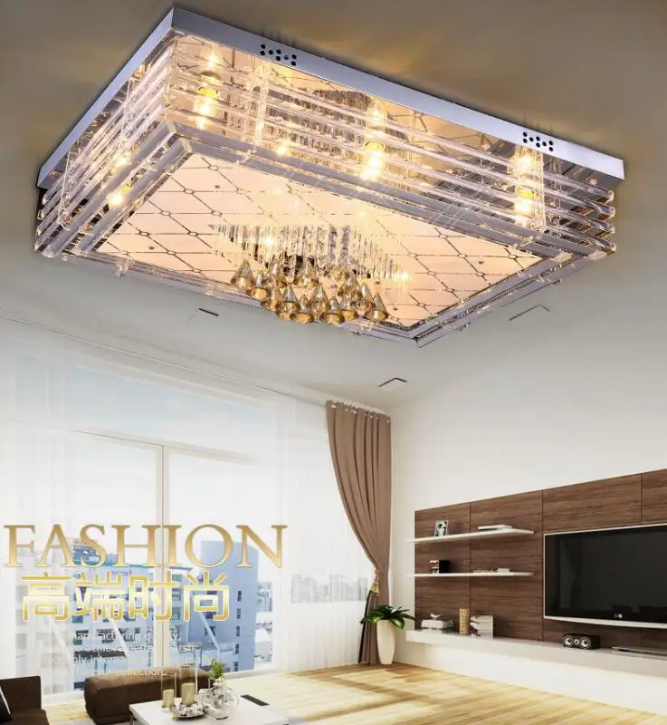 Лампа для гостиной прямоугольная простая современная хрустальная лампа