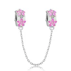 1 шт. Новая красивая подвеска-цепочка в виде цветка, бусины сделай сам, подходящие для оригинального браслета Pandora, Женские Ювелирные изделия, подарки для изготовления украшений