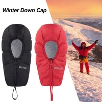 winter skiing down hat hat warm waterproof ear covering free size camping hiking snow skiing warm hat for envelope sleeping bag