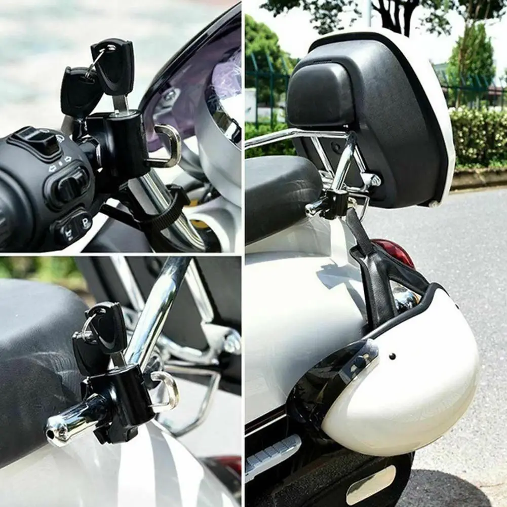 

Motorcycle Universal Helmet Lock Helmet Fixed Buckle Safety With Motor Keys Motorcycle Control Two Anti-theft C3W3