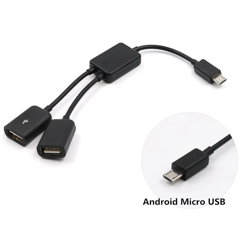 

1 шт. 2 в 1 Micro USB двойной хост OTG зарядный концентратор Y разветвитель адаптер кабель планшет черный кабель для передачи данных для Android смартфо...