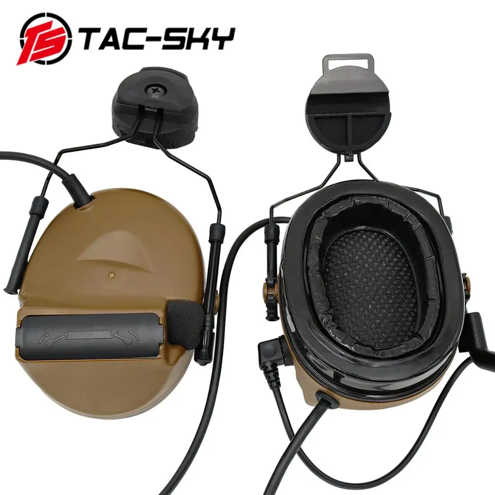 TAC-SKY COMTAC II helmet bracket silicone earmuffs hearing defense noise reduction pickup military shooting tactical headset CB