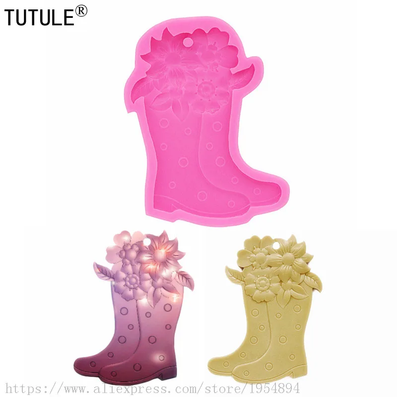 Модная крошечная обувь блестящая силиконовая пятка с отверстием для брелока