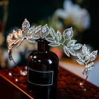 gorgeous crystal crown tiara de noiva meghan markle wedding hair accessories women hair jewelry zircon bridal crowns and tiaras