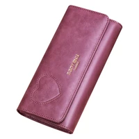 rfid blocking women long wallet new fashion cowhide purse phone case casual cards holder zipper coin purse female day clutch