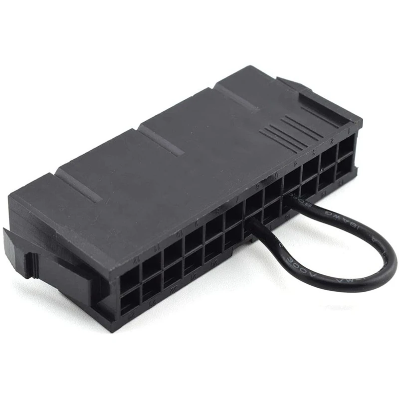 10 PCS ATX PSU 24Pin Power Supply Jumper Starter Jack Adapter Connector for Server BTC Miner Machine | PC Hardware Cables &amp Adapters