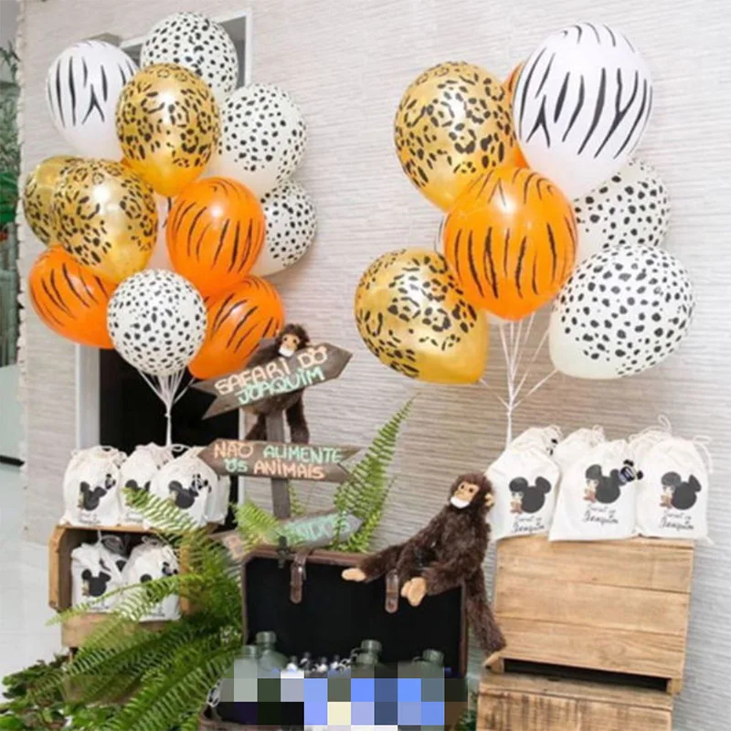 30 шт корова тигр начинающих ходить Расцветка Зебра леопард латексные шары 12