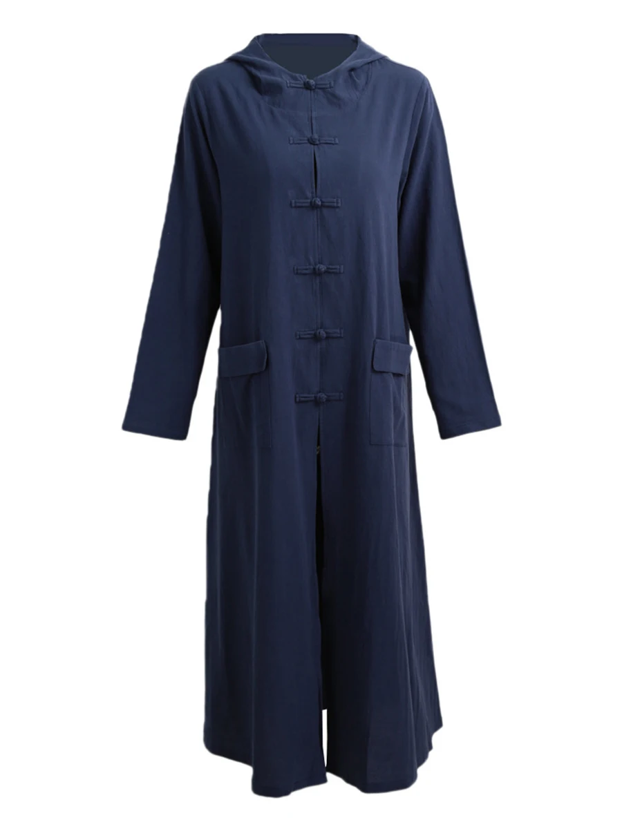 Women Linen Dress 2019 Autumn Long Sleeve Korean Style Plus Size Hoddie Sweatshirts Dresses Maxi Vestidos Boho Robe Female |