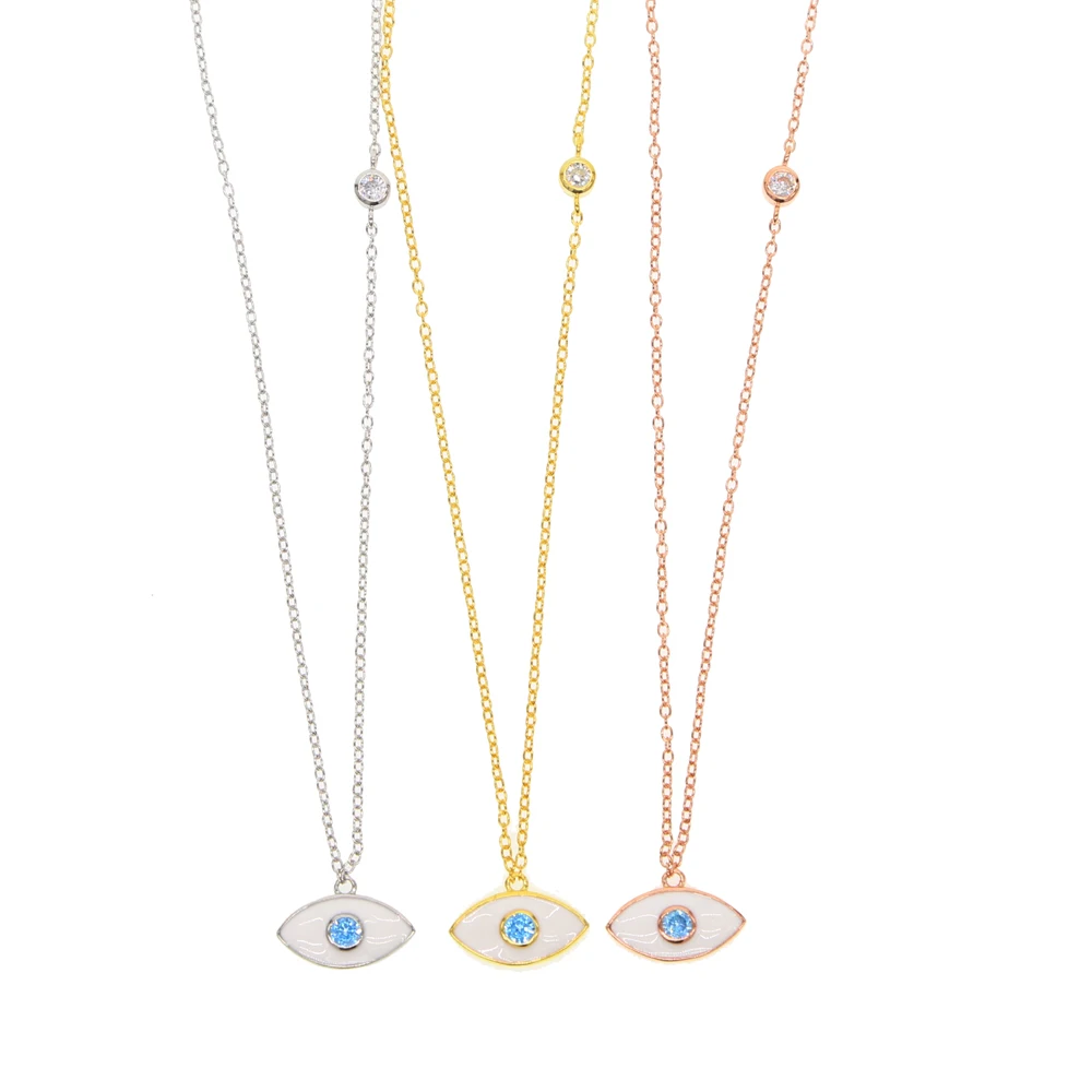 925 серебро с сапфирами cz камнем глаз форма кулон искусственной белой жемчужиной