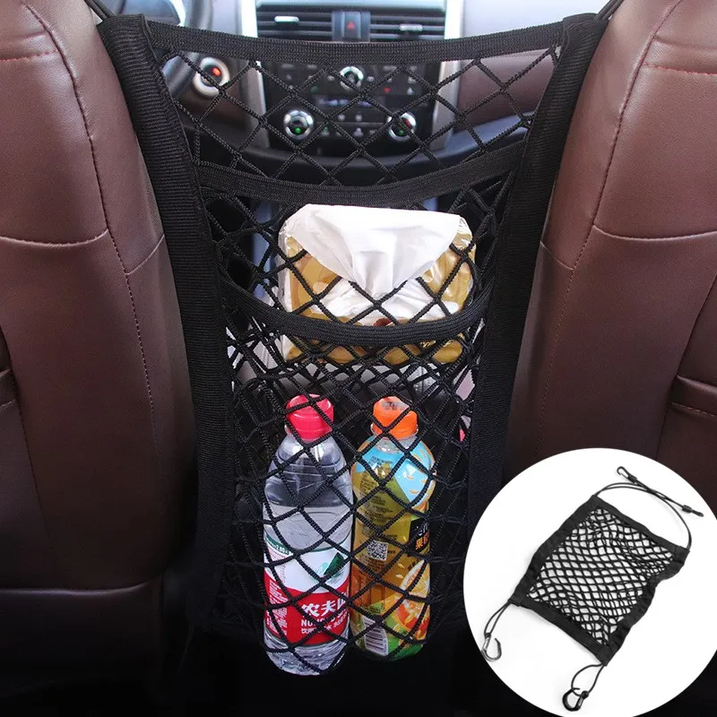 

Strong Elastic Car Mesh Net Bag Between Car Organizer Seat Front Storage Bag Luggage Holder Pocket For Car Stowing Tidying