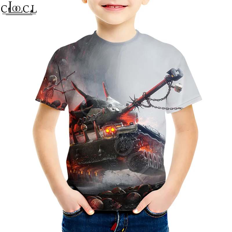 Футболка для детей 4 13 лет с принтом World of Tanks|Сочетающаяся одежда семьи| |