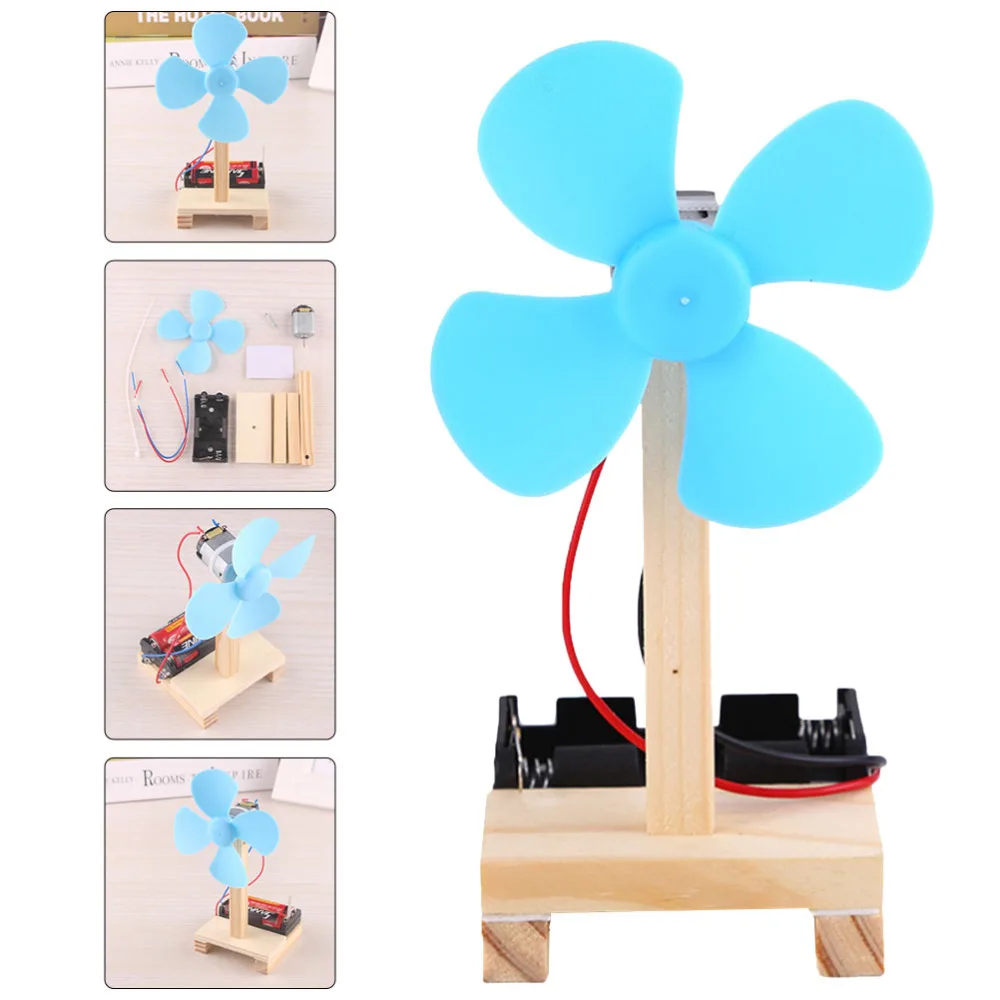 

1 Set of Simple Science Experiment Kit DIY Props Novel Electric Fan