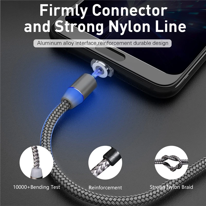Фото Магнитный кабель BaySerry USB Type C для iPhone 11 XR Samsung S20 Xiaomi Huawei светодиодный магнитный Магнитный кабель BaySerry USB Type C для iPhone 11 XR Samsung S20 Xiaomi Huawei светодиодный магнитный