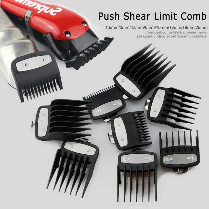 8pcs Professional Cutting Guide Comb Hairdressing Tool 1.5mm 3mm Set Colorful Limit for Electric Hair Trimmer Shaver | Красота и