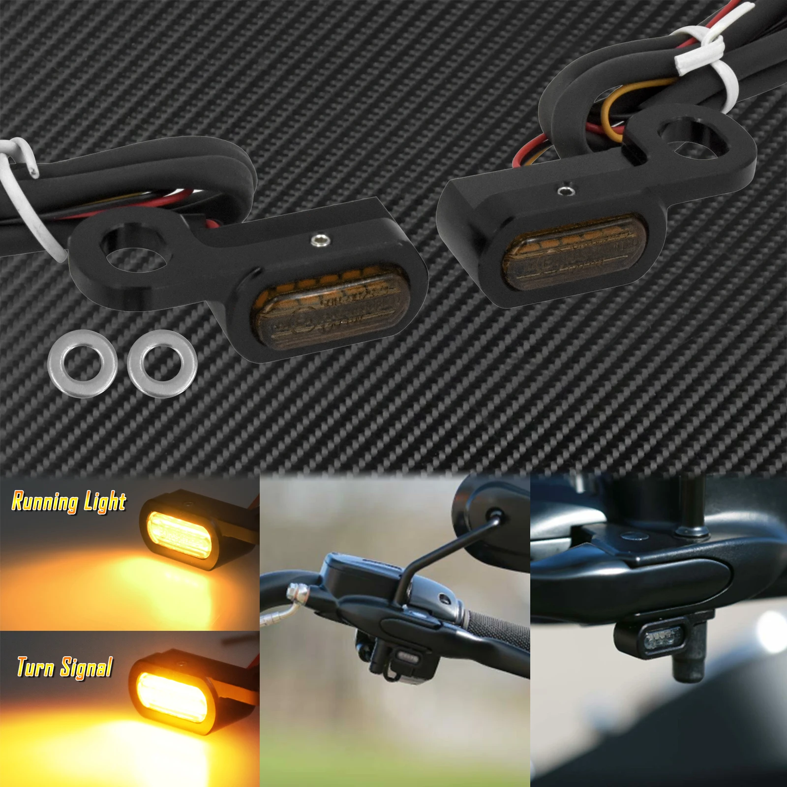 

Мотоцикл 12V светодиодный мини указатели поворота светодиодный светильник с E Mark для Harley Touring Street Glide 14-20 Softail 16-17