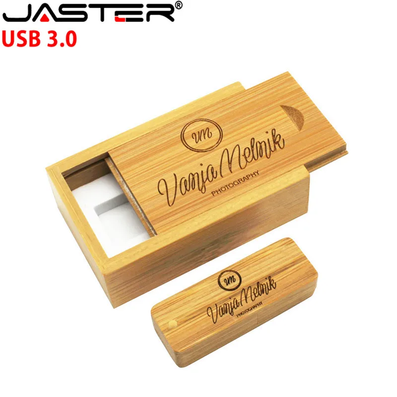 JASTER Wooden USB 3.0 Drive Rotatable + BOX 8GB 16GB 32GB 64GB 128GB Memoria Flash Wedding Gifts 10pcs Free Logo | Компьютеры и офис