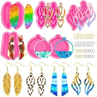 earring diy resin mold sun moon silicone mould for women jewelry crafts making keychain necklace pendant casting phone bag decor