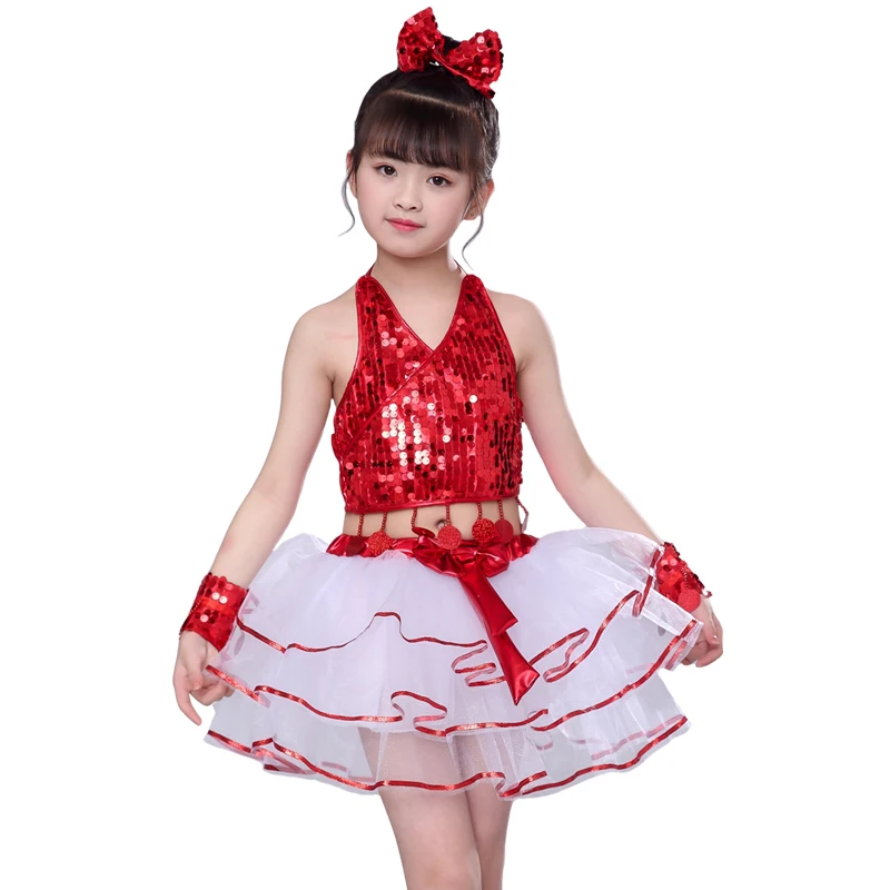 Детский костюм для джазовых танцев на новый год платье-пончо с блестками