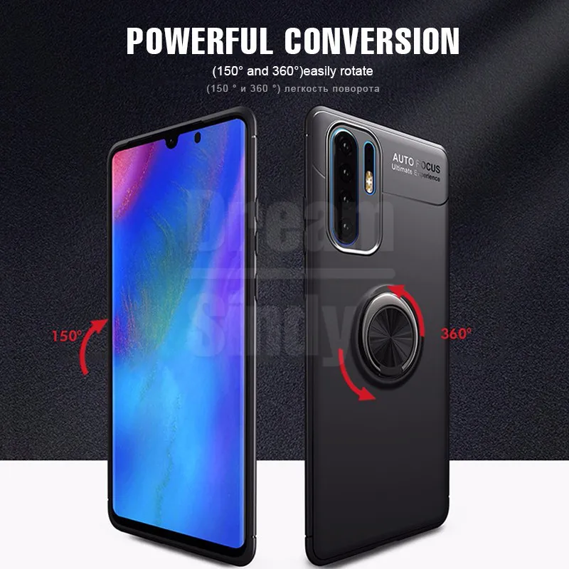 

Luxury Magnet Metal Ring Case On The For Huawei P20 P30 Pro Shockproof Case Cover For Huawei P20 P30 Lite Car Holder Phone Case
