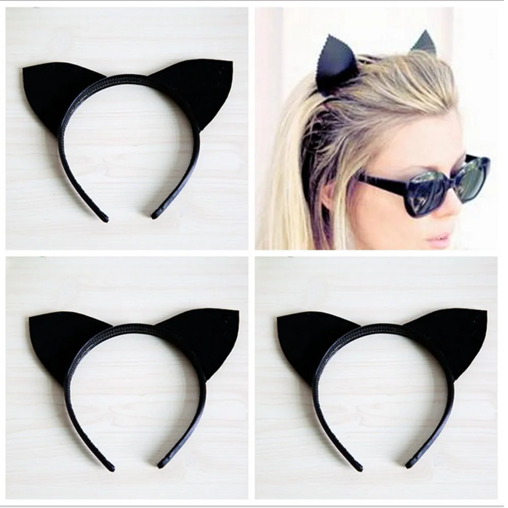 Sexy Black Cat Ears Headband Party Holiday Party Hoop Girl Hair Accessories for Women hoop Headbands Party Gift Headdress