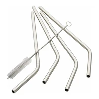 set of 4pcs 10 5in reusable stainless steel drinking straws for 30oz tumbler glass cleaning brush included