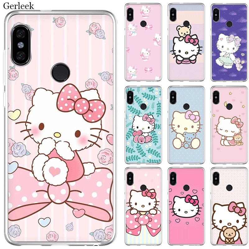 Мобильный телефон чехол для Xiaomi Redmi Note 4 4X 3 5 6 7 Pro 5A жесткий Hello Kitty