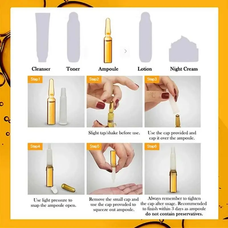 

2ml*7 Niacinamide Whitening Face Serum Ampoule Moisturizing Tender Lifting Firming Skin Shrink Wrinkle Pores Care Skin U5W1