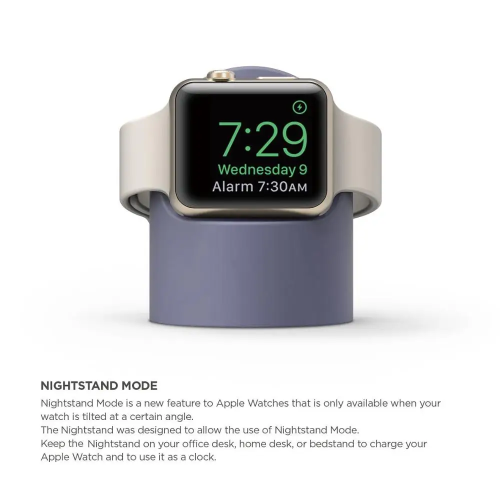 Роскошная подставка для зарядного устройства Apple Watch 1 2 3 4 38 мм 42 силиконовая