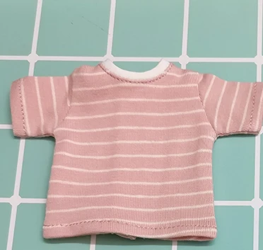 strip pink 1 шт. Blyth кукла футболка одежда подходит для Барби рубашка momoko, pullip, azone, Blyth 1/6 кукла DC129 - Цвет: strip pink