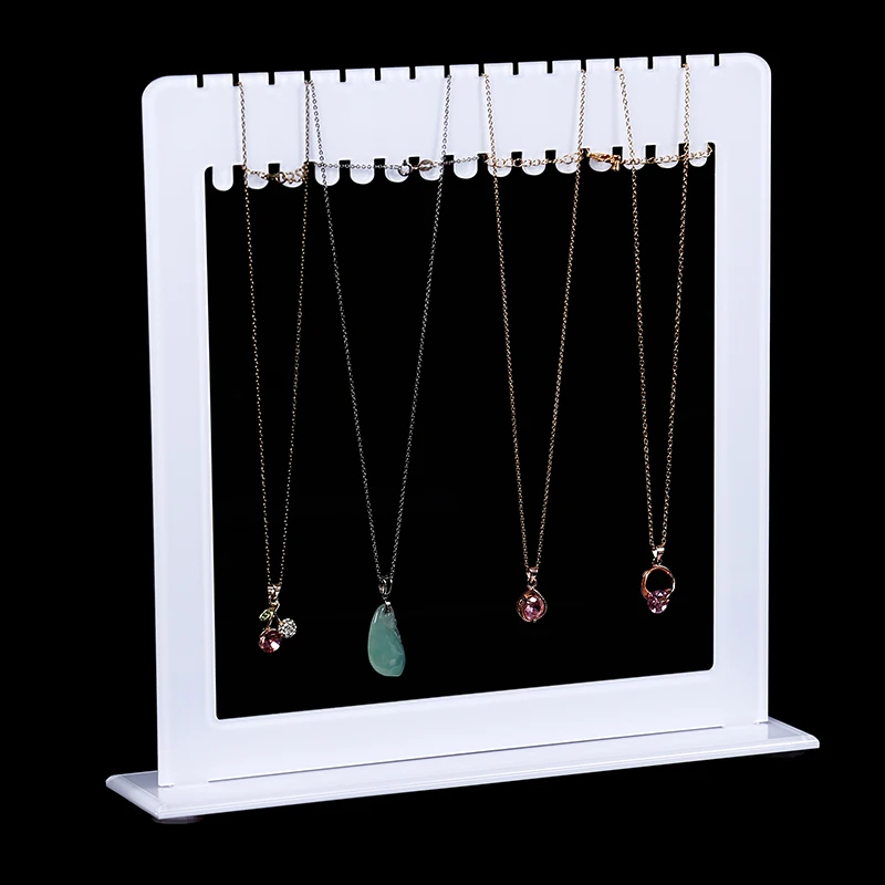 

Acrylic Jewelry Organizer Jewellery Case 16 Hooks Necklace Display Stand Necklace Holder Necklace Shelf Rack