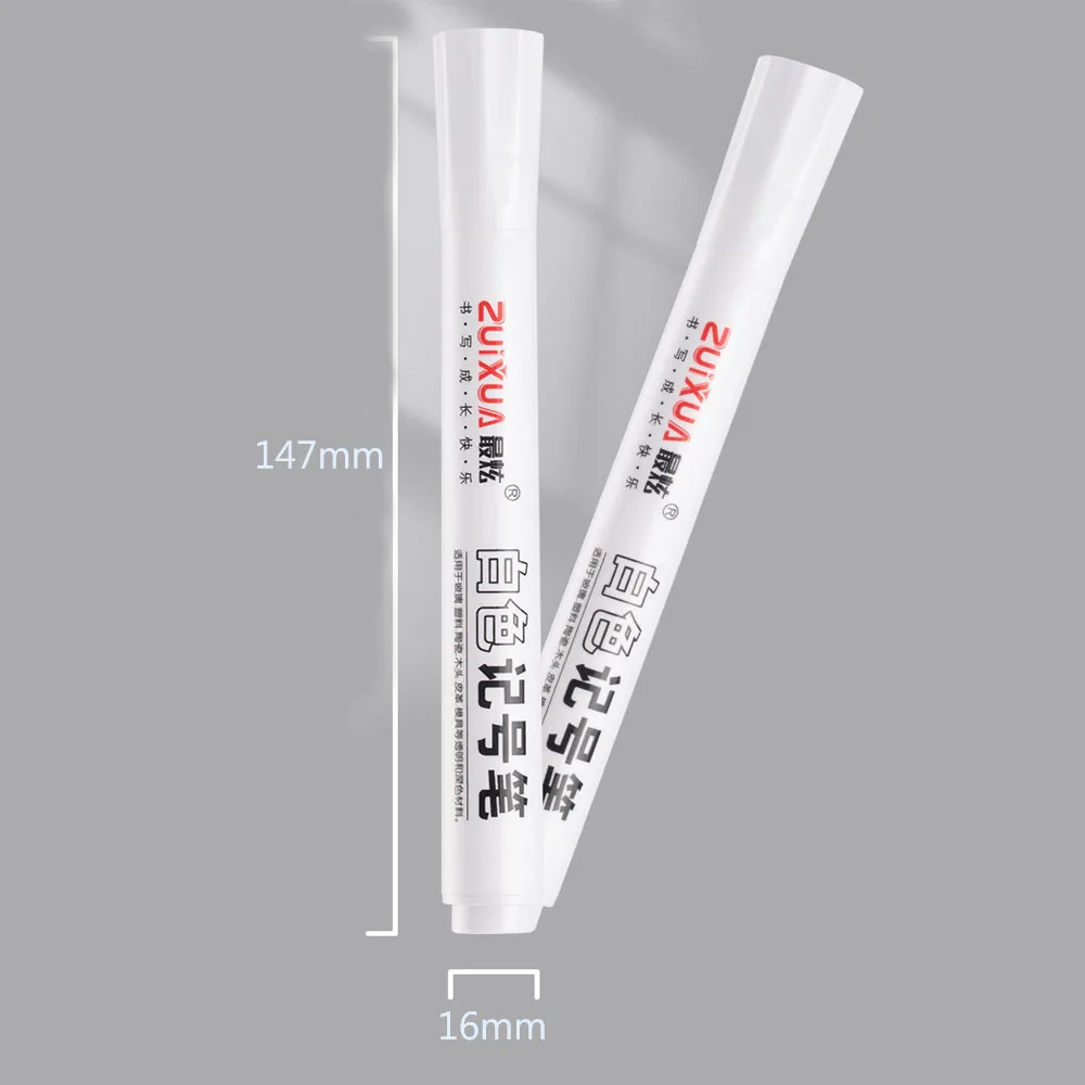 1/5pcs White Oily Waterproof Marker Pen Gel Pencil Car Tyre Graffiti Pens Tire Painting Permanent Notebook Stationery Diary - купить по
