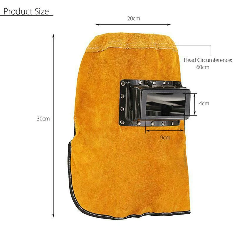Сварочный шлем сварочная кожаная маска желтый сварочный защитный плоская