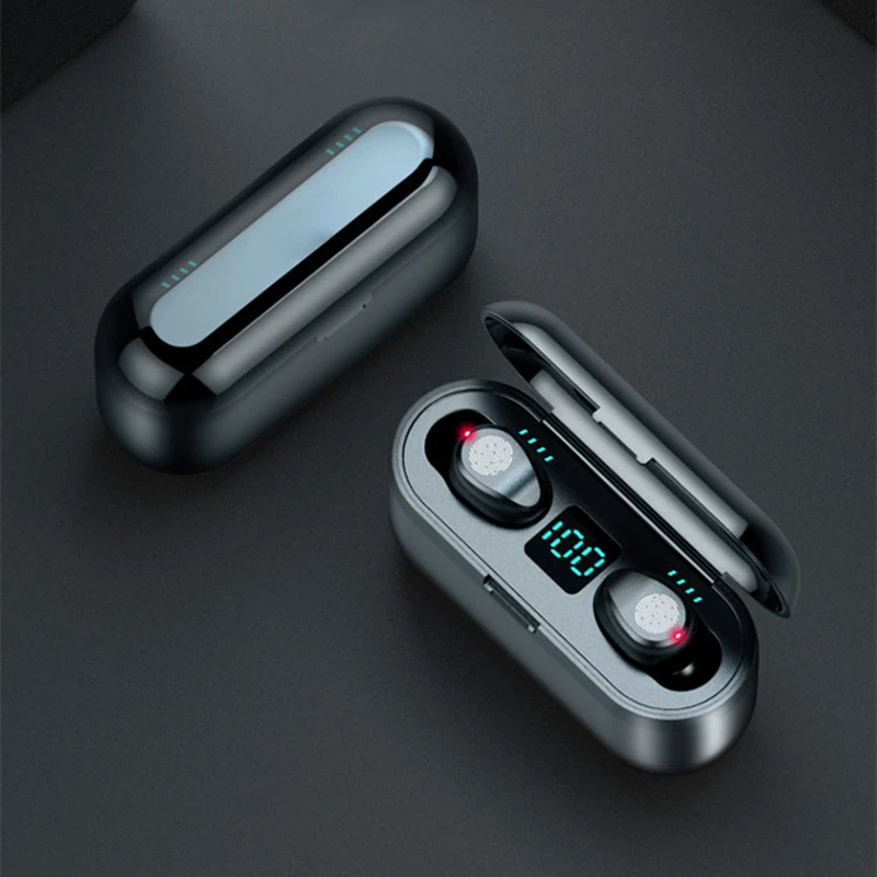 

Wireless Earphone Bluetooth 5.0 TWS Wireless Bluetooth Headphone LED Display With 2000mAh Power Bank Headset With Microphone