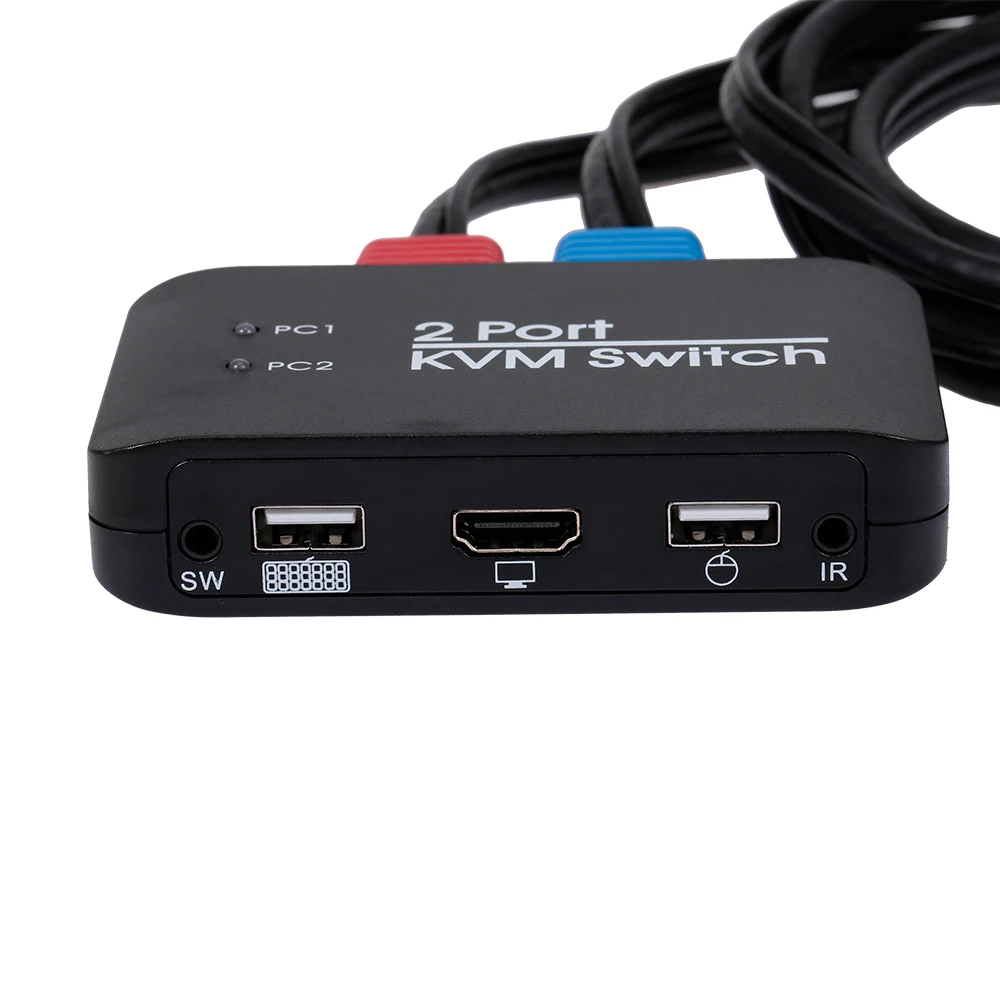 KVM переключатель с 2 портами USB2.0 HD 0 4K поддержка порта U диска переключение горячей