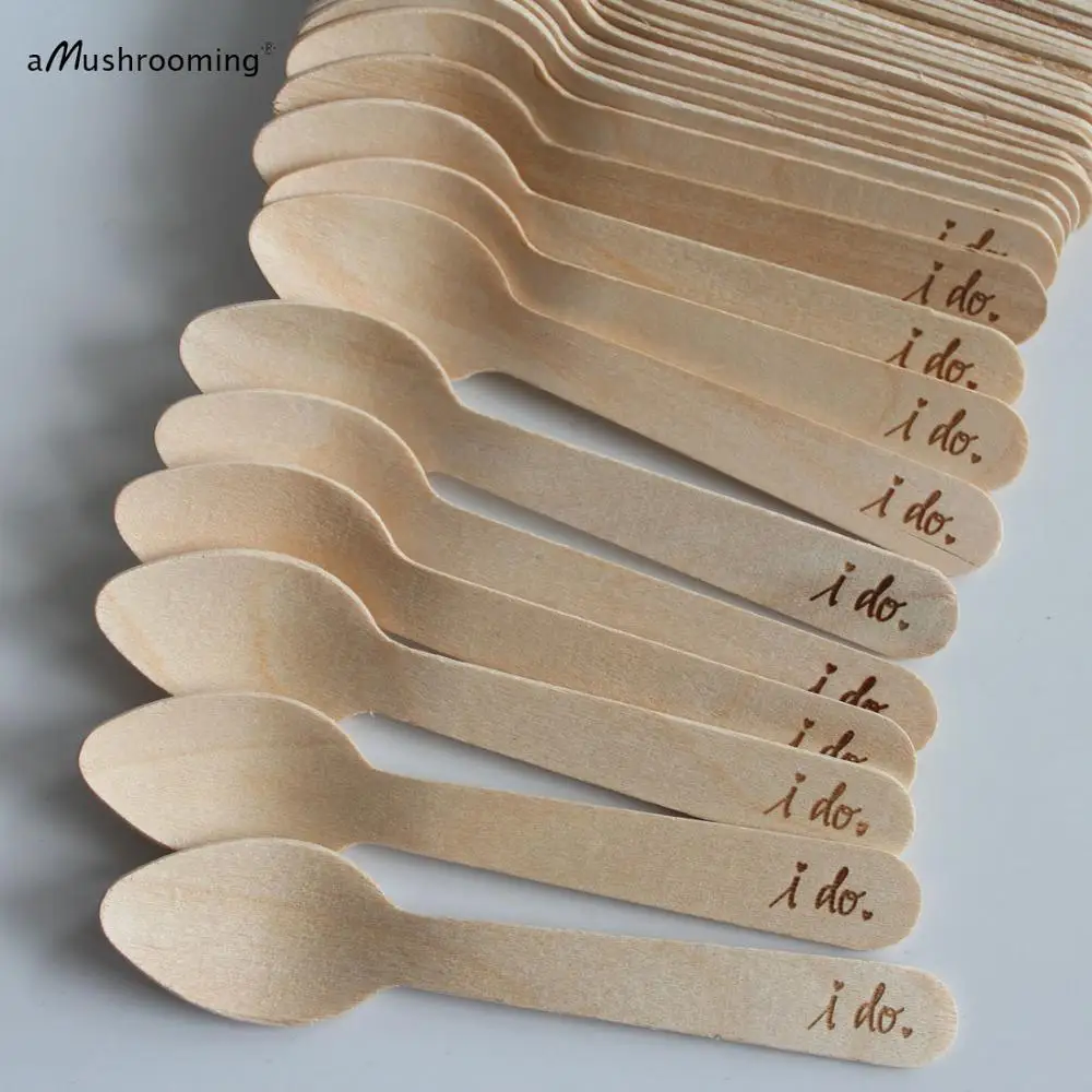 2000 небольшие ложечки с персонализированный текст я делаю | Деревянный Мини ложки