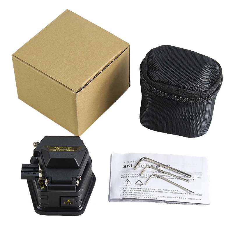 New Fiber Cleaver SKL-6C Cable Cutting Knife FTTH Fiber Optic Knife Tools Cutter High Precision Fiber Cleavers 16 Surface Blade