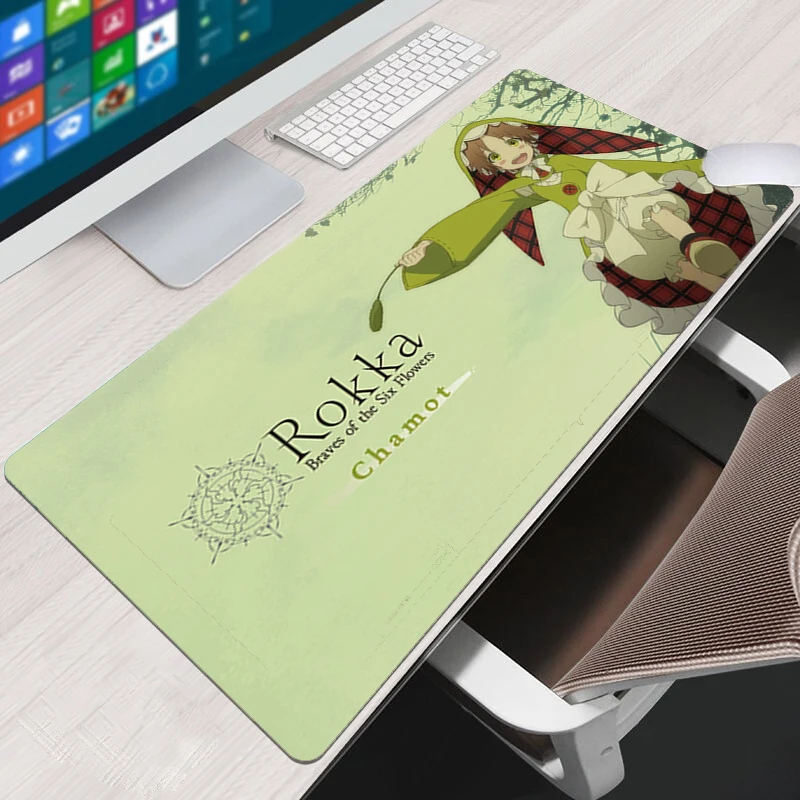

Rokka no Yuusha Mousepad Anime Girl Padmouse Natural Rubber non-slip Mouse pad Large Mosuepad 400900