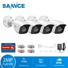 Камера видеонаблюдения SANNCE, инфракрасная камера безопасности, 2 Мп, 1080 пикселей, водонепроницаемый корпус, функция ночного видения, запись звука, белый цвет