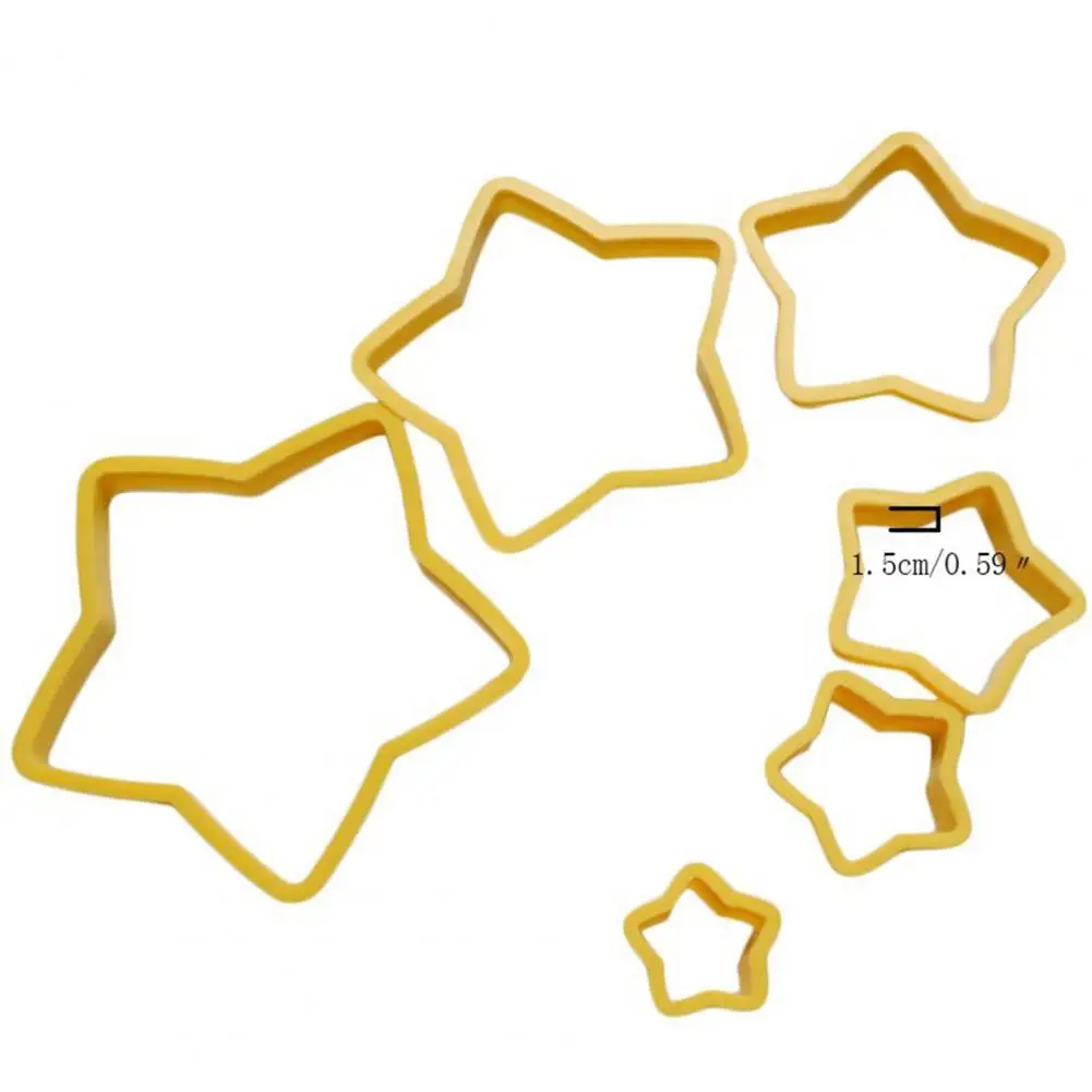 

6pcs DIY Cookie Cake Cutter Biscuit Mold Cutters Cookie Cute Star Shape Mould Cake Biscuit Mold Kitchen Baking Tools