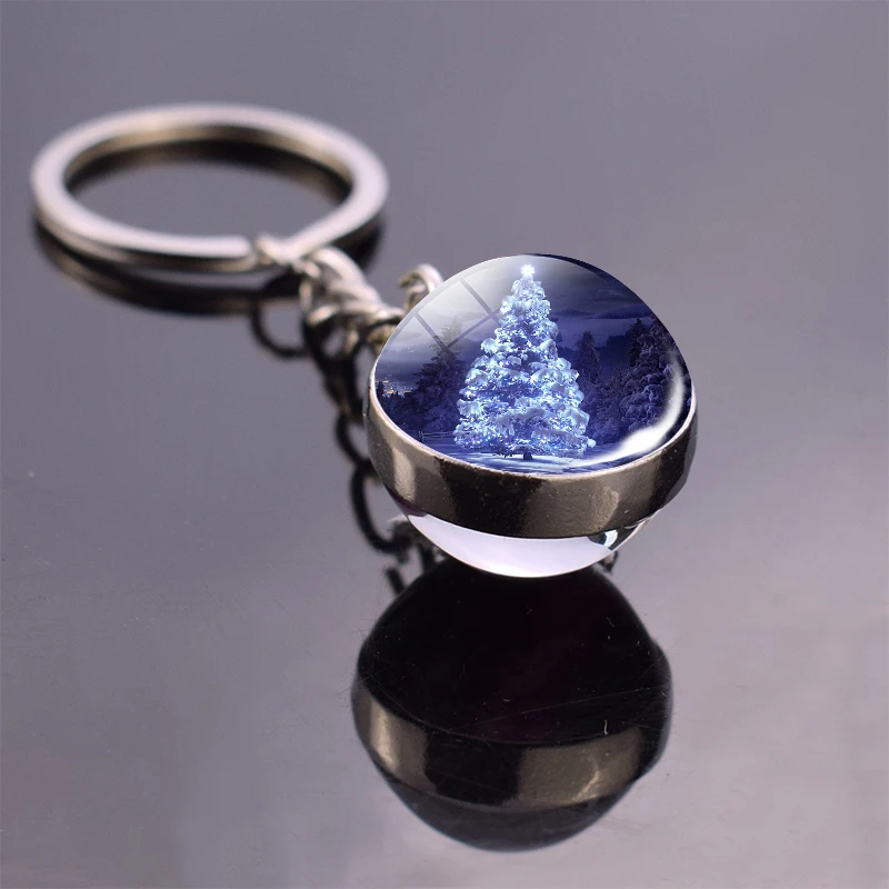Рождественская сказка брелок со стеклянным шаром в мире снежный дом Санта Клаус