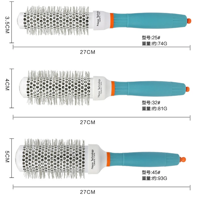 Расческа для завивки волос с цилиндрическими роликами профессиональные