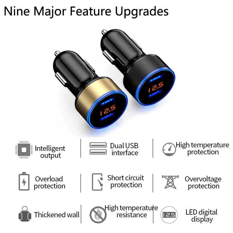 Автомобильное зарядное устройство с двумя USB-портами 3 1 А прикуриватель для Honda