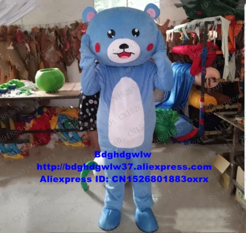 Костюм-талисман с голубым медведем костюм персонажа из мультфильма для взрослых