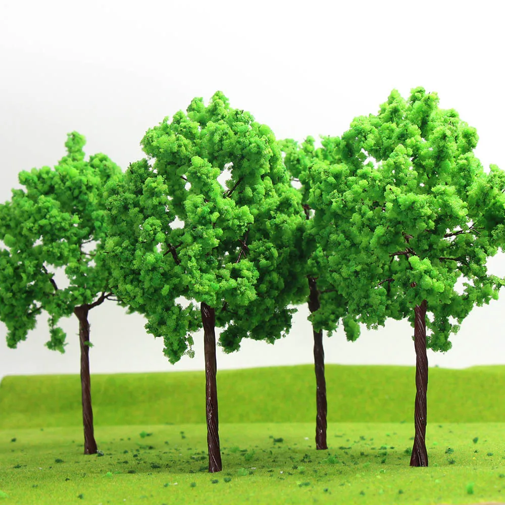 4 шт./8 шт. 1:25 зеленые деревья Железная проволока 16 5 см G O масштабные модели