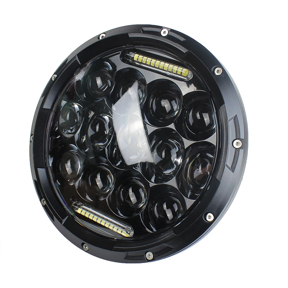2x 7" Round LED Headlight Bulbs 7 Inch Headlights DRL Driving Light Headlamp for Jeep Wrangler jk lada niva 4x4 | Автомобили и