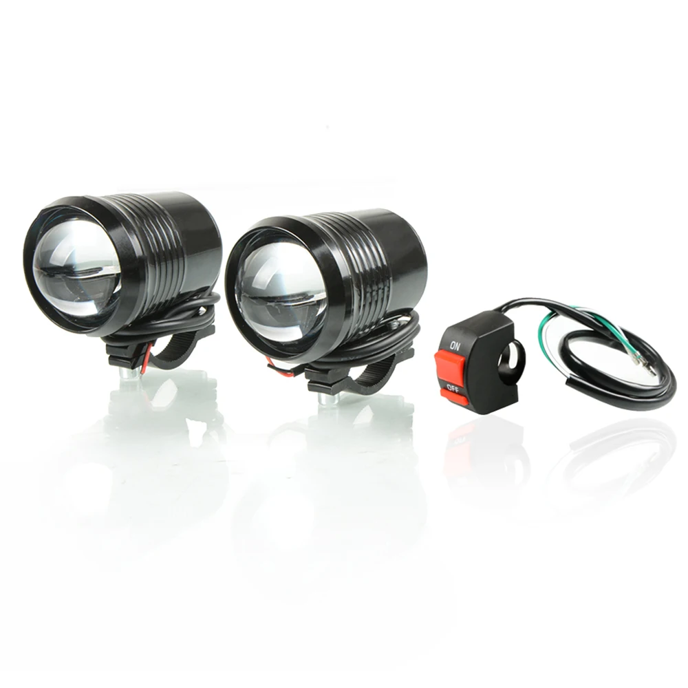 Пара 30W Мотоцикл U2LED Вождение Фара Туман лампы пятно света для BMW Yamaha Honda Kawasaki Suzuki